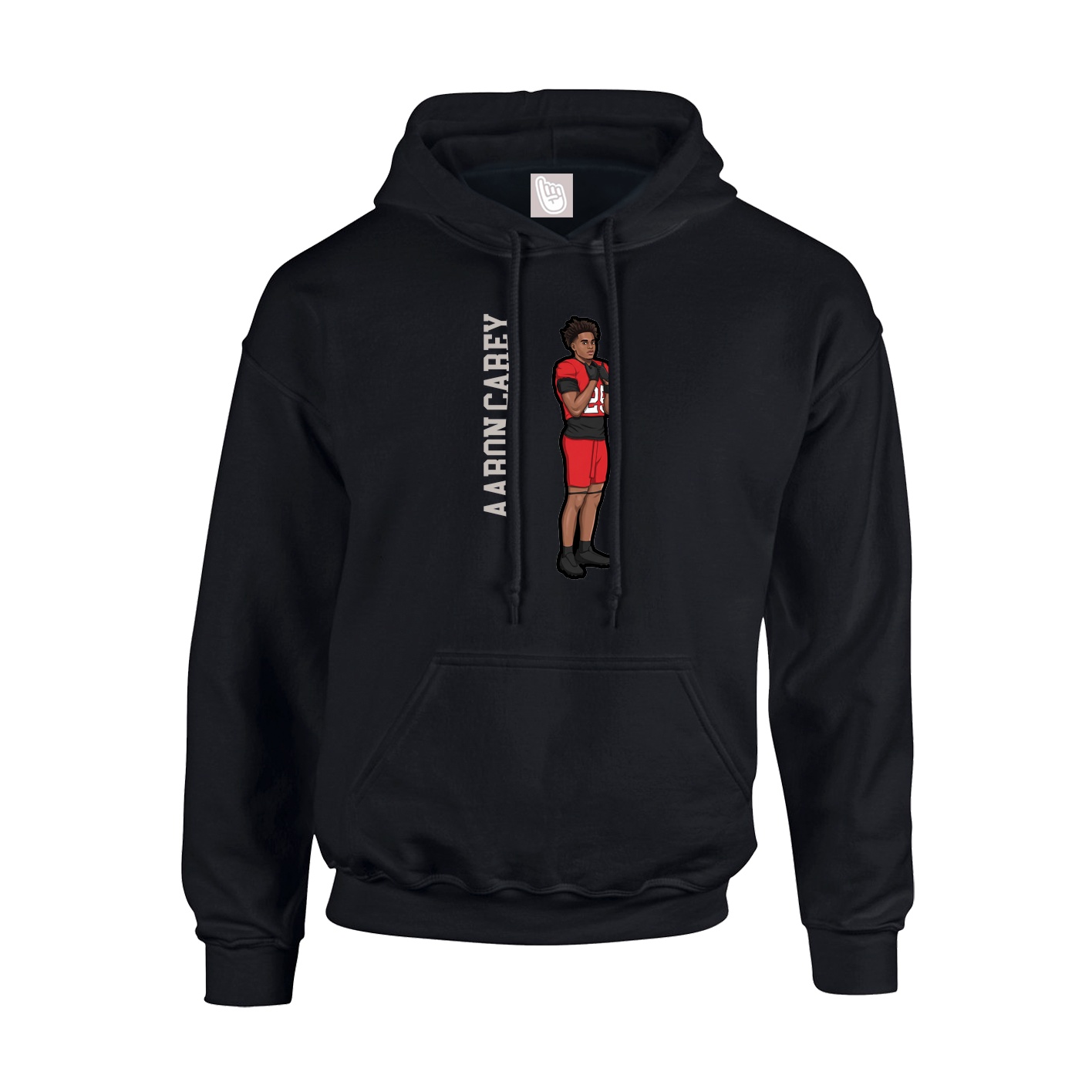 Youth Hoodie — Name Vertical in Black