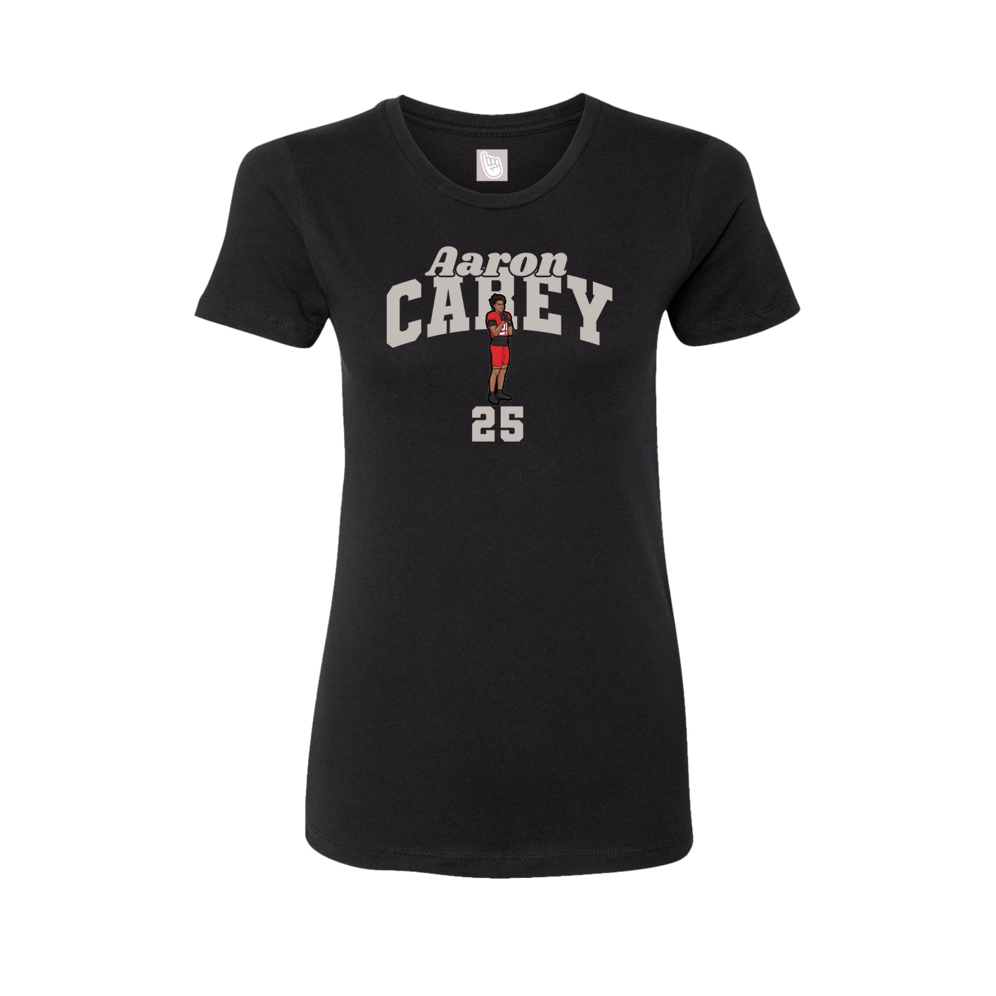 Fitted Women's Tee — Signature Arch in Black