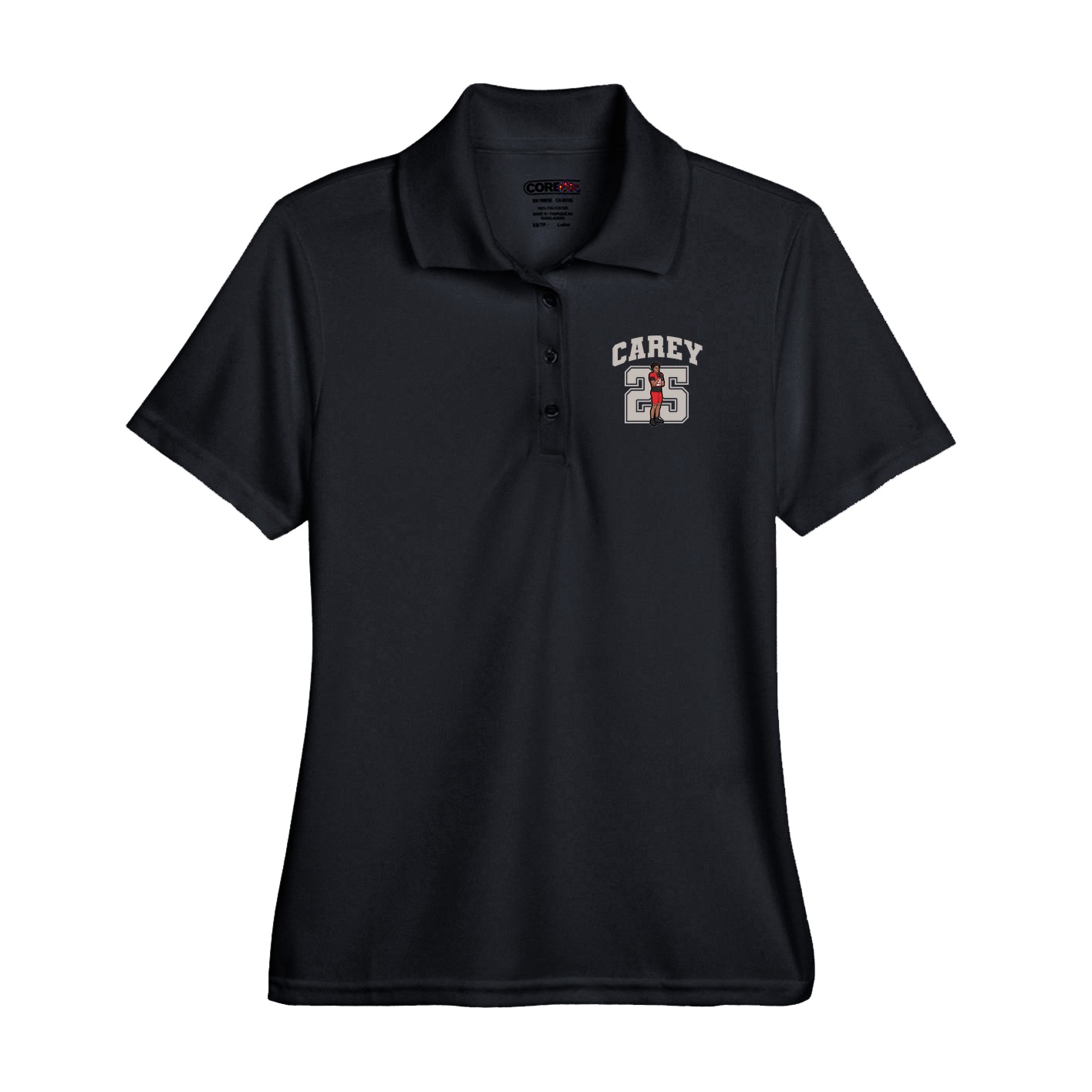 Performance Polo — Number in Black