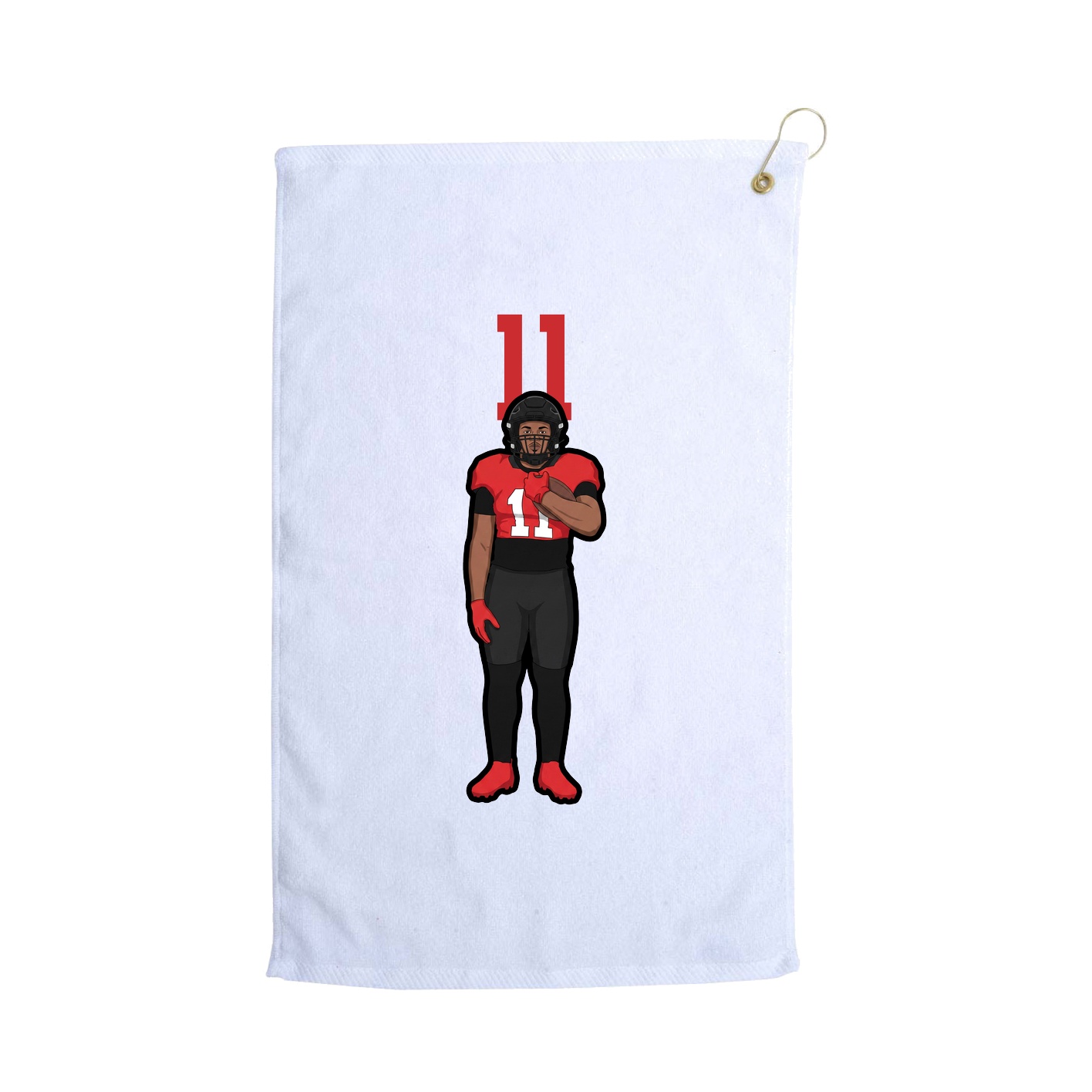 Golf Towel — Number Top in White