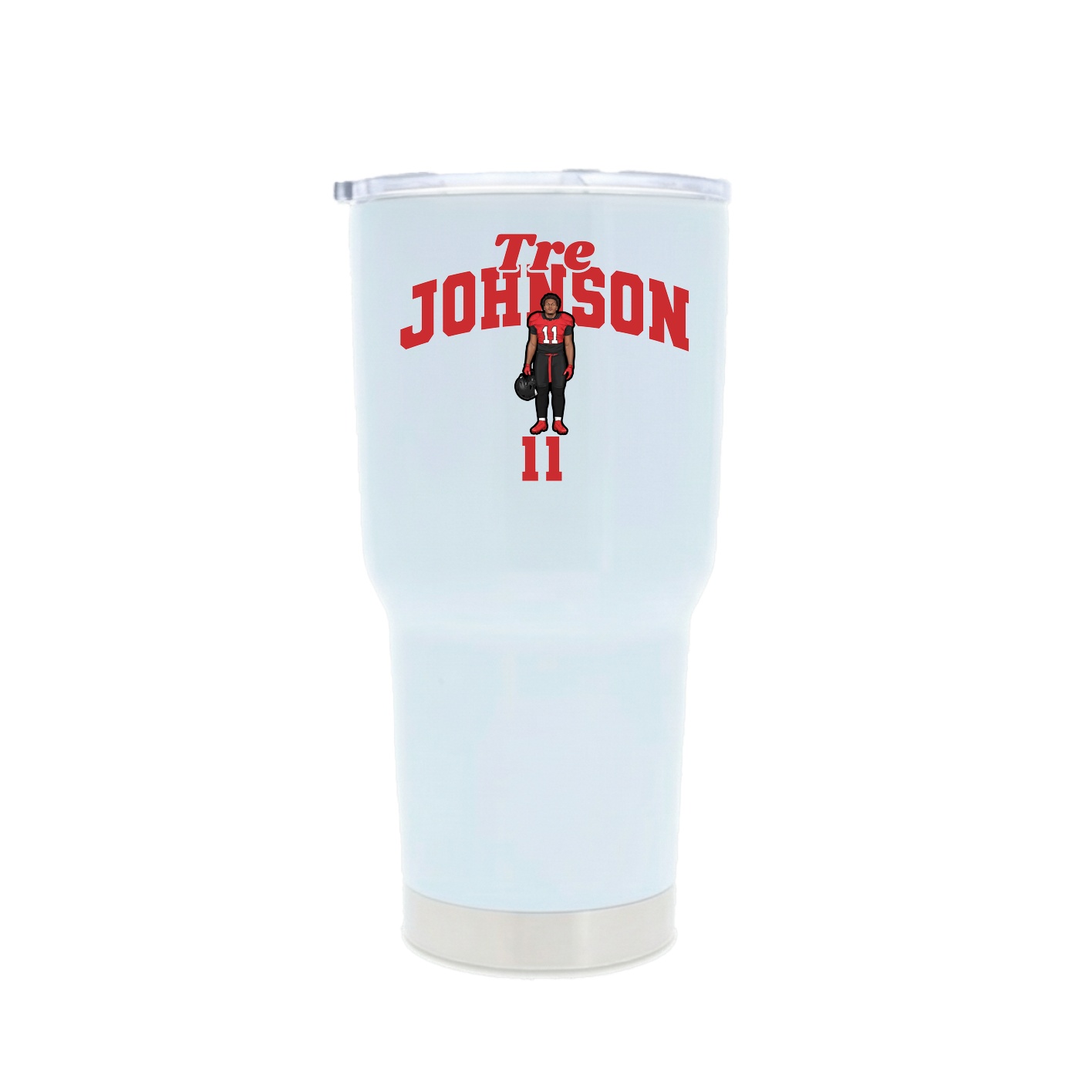 30oz Stainless Steel Tumbler — Signature Arch in White
