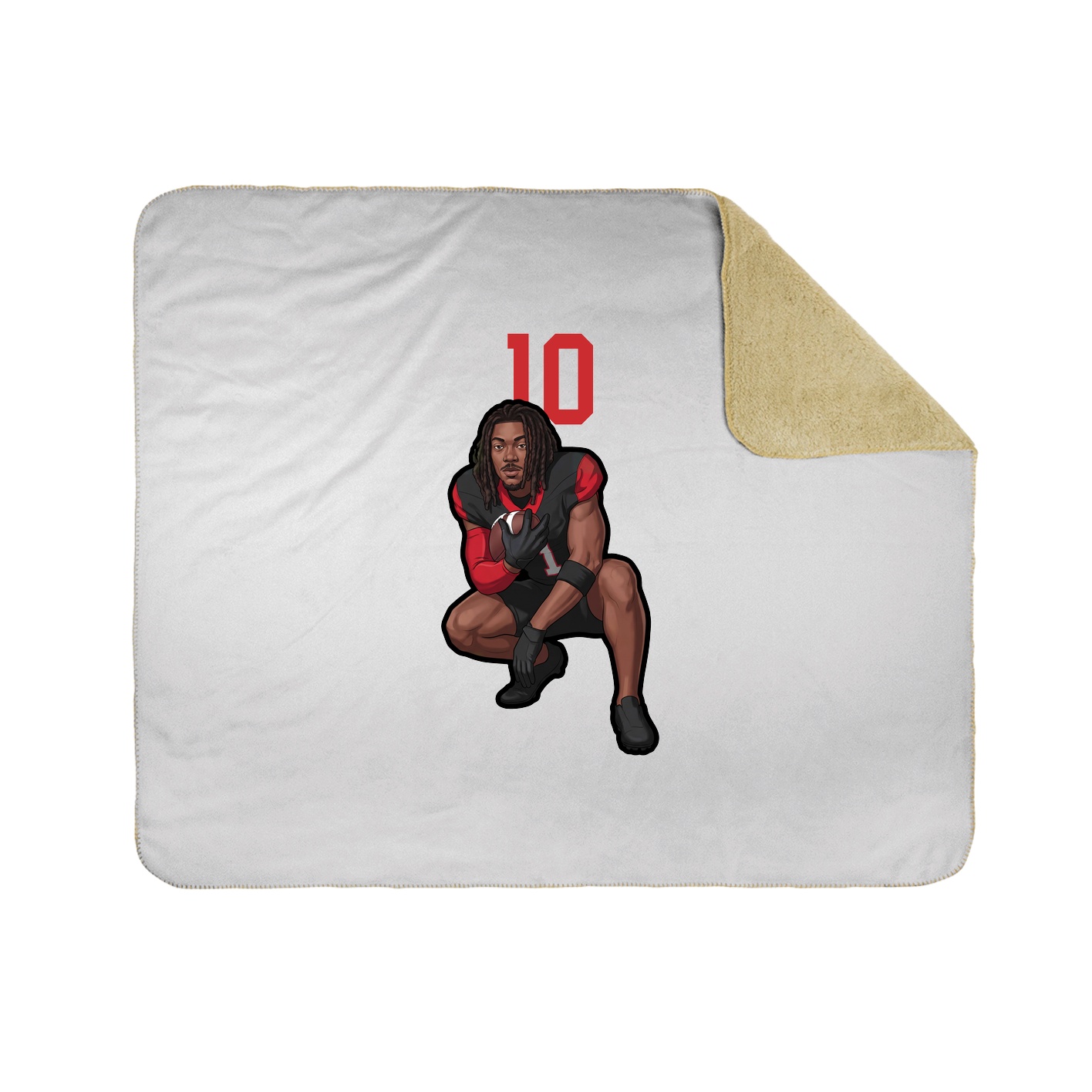 Throw Blanket — Number Top in White