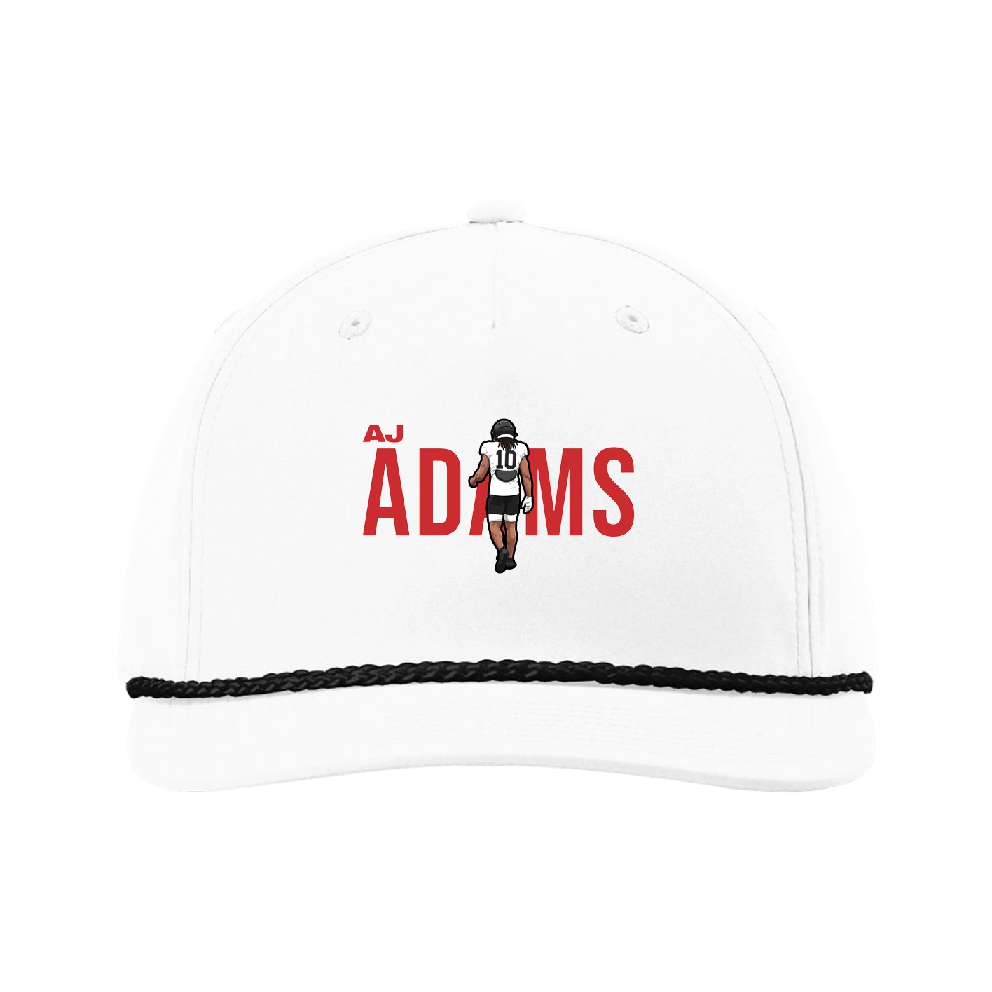 Five-Panel Classic Rope Cap — Player Name in White