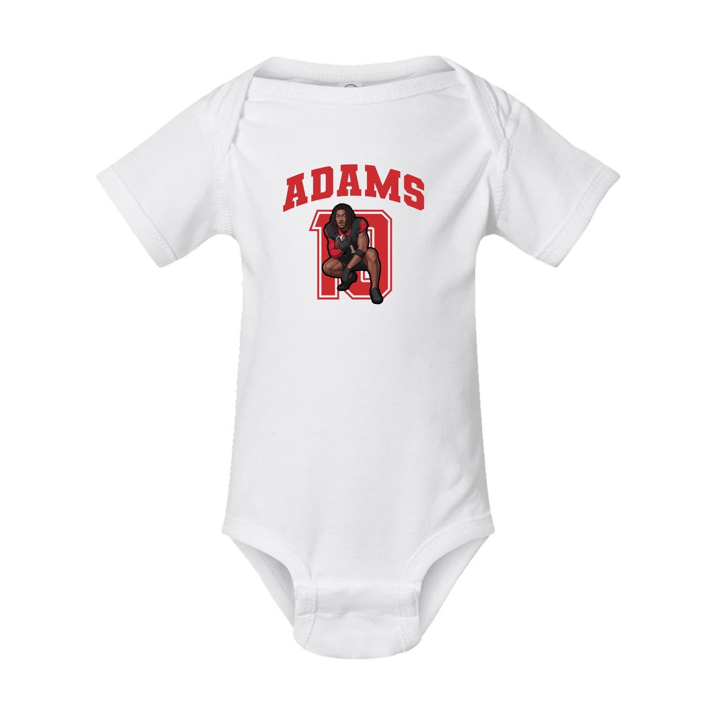 Baby Onesie — Number in White