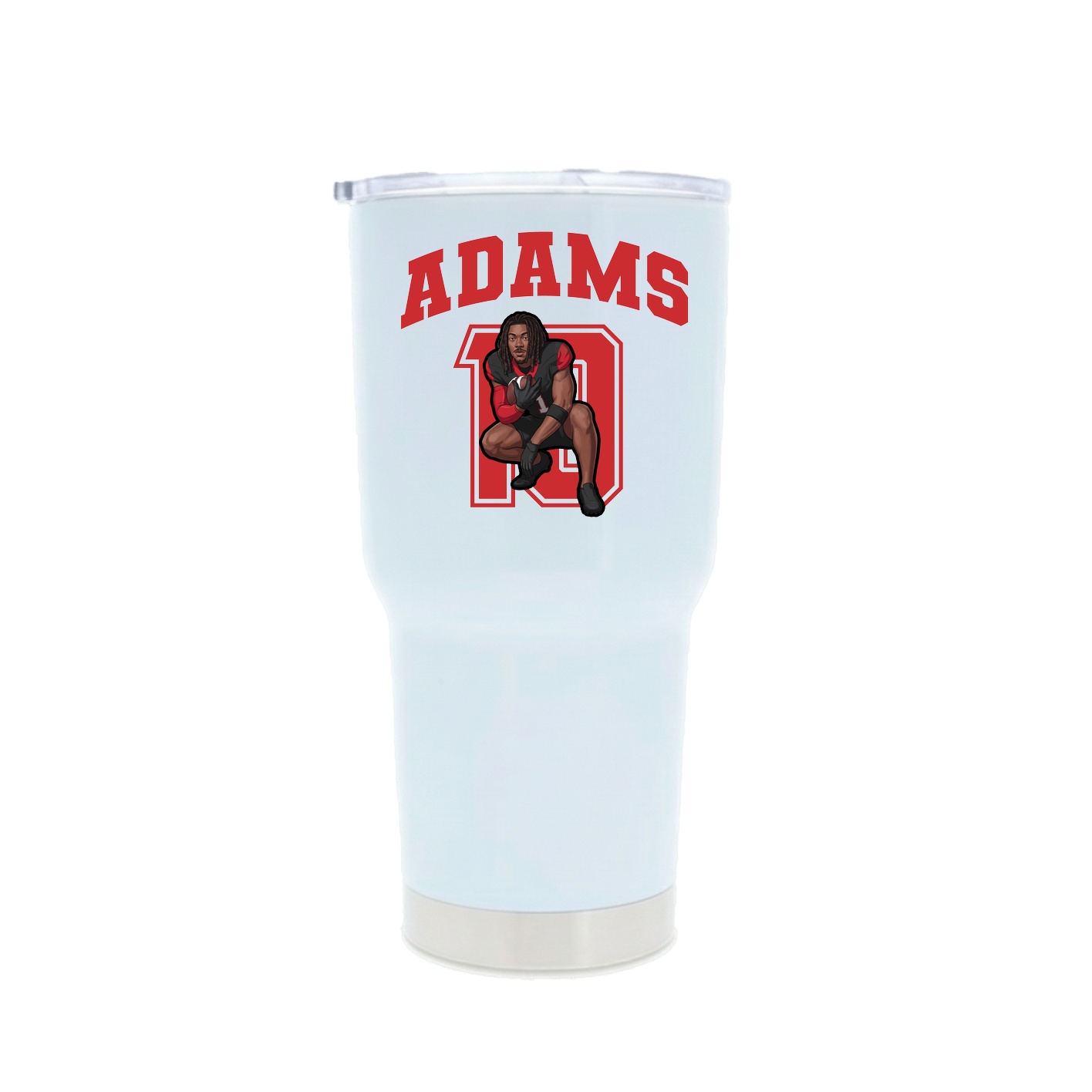30oz Stainless Steel Tumbler — Number in White