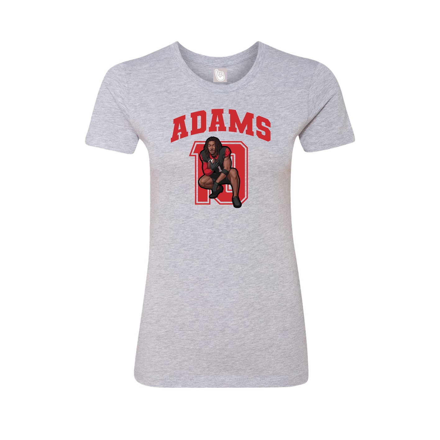 Fitted Women's Tee — Number in Grey