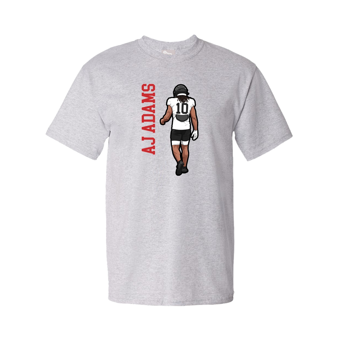 Youth Tee — Name Vertical in Grey