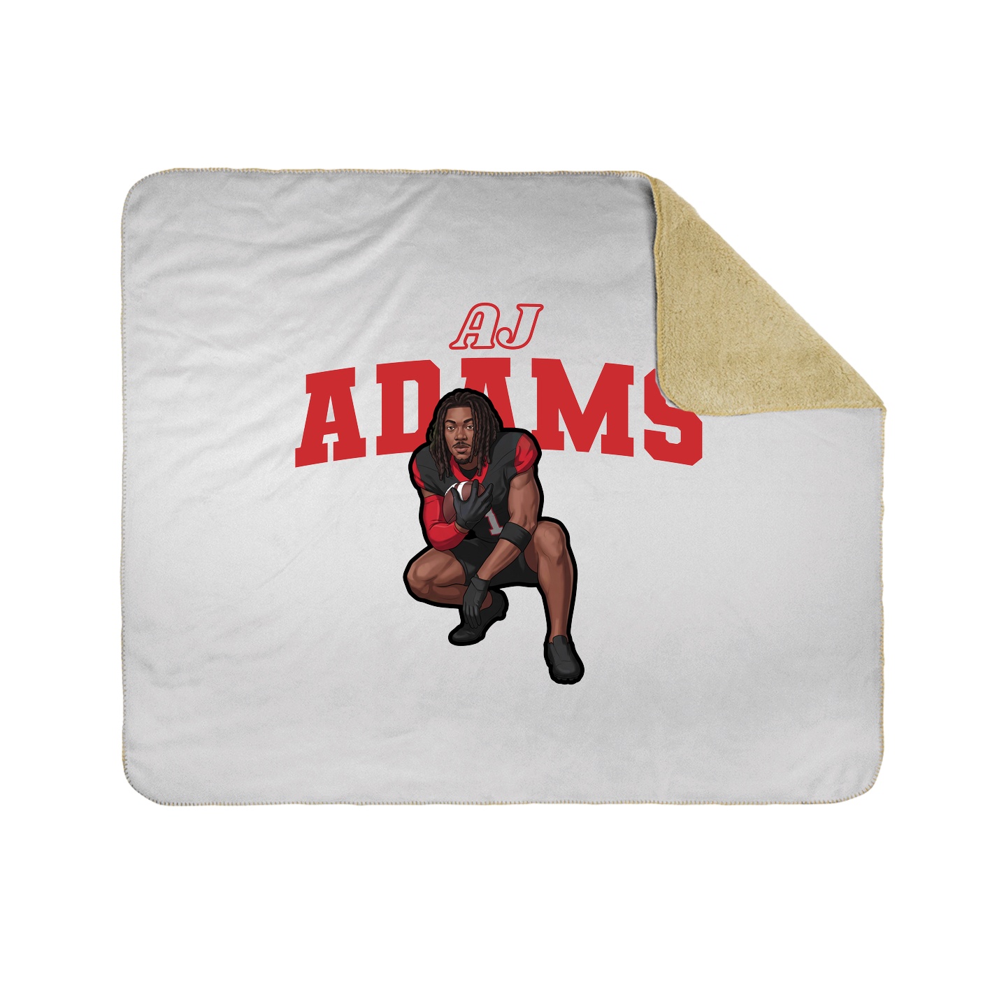 Throw Blanket — Name Arch in White