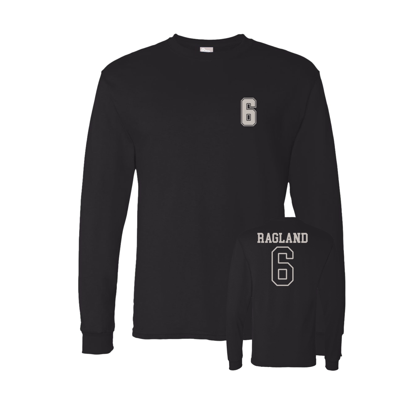 Long Sleeve Tee — Chest Back in Black