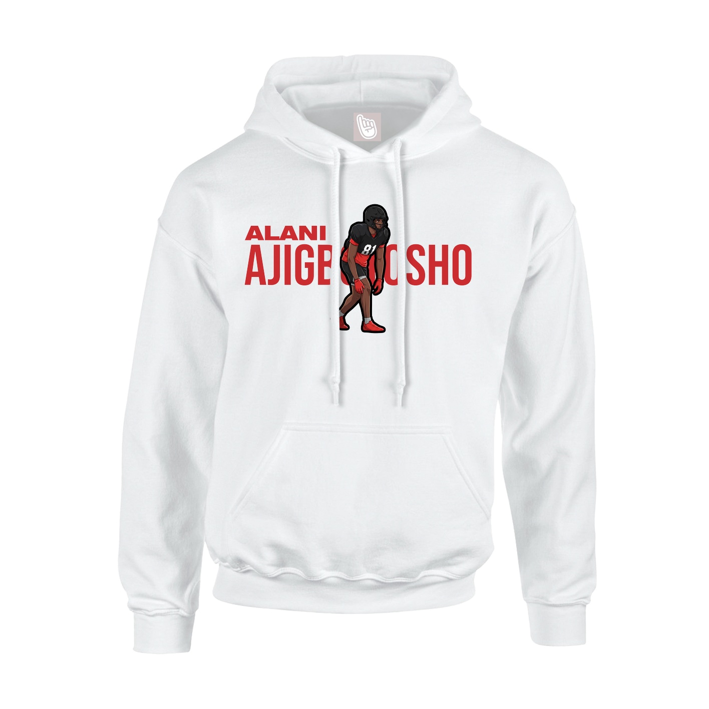 Youth Hoodie — Player Name in White