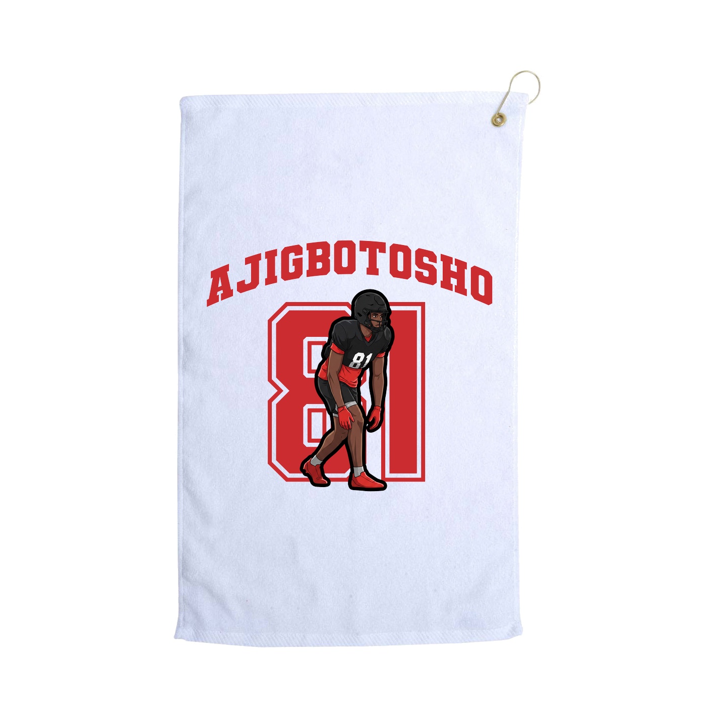 Golf Towel — Number in White