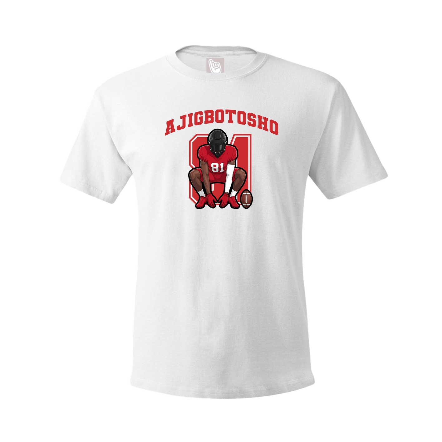 Youth Tee — Number in White