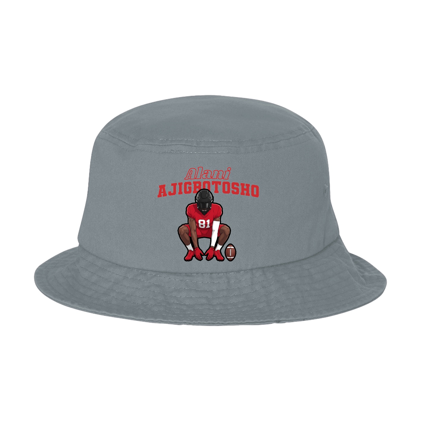 Bucket Cap — Name Arch in Grey