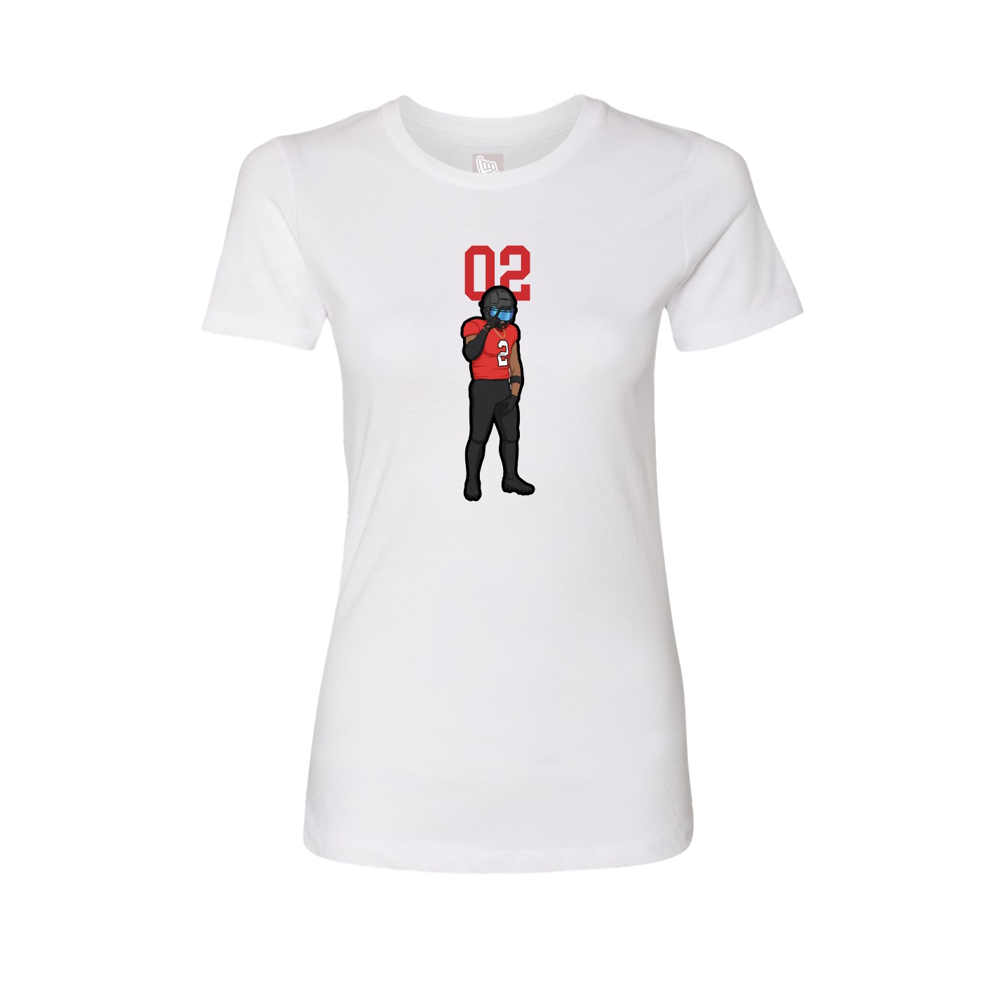 Fitted Women's Tee — Number Top in White