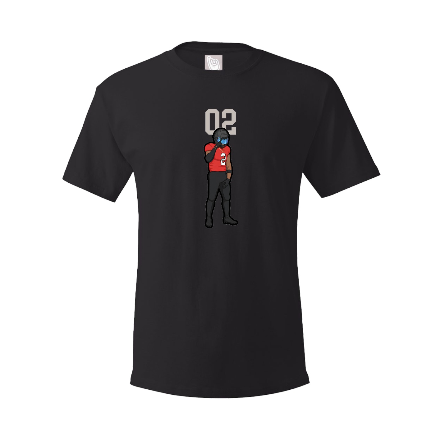 Youth Tee — Number Top in Black