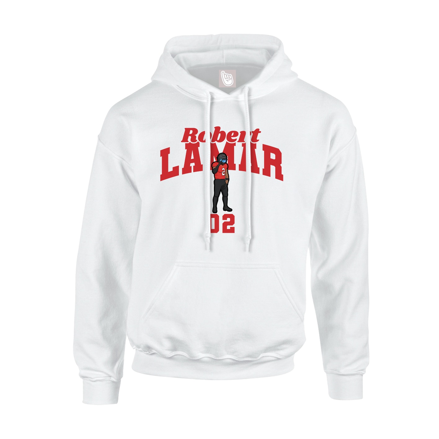 Youth Hoodie — Signature Arch in White