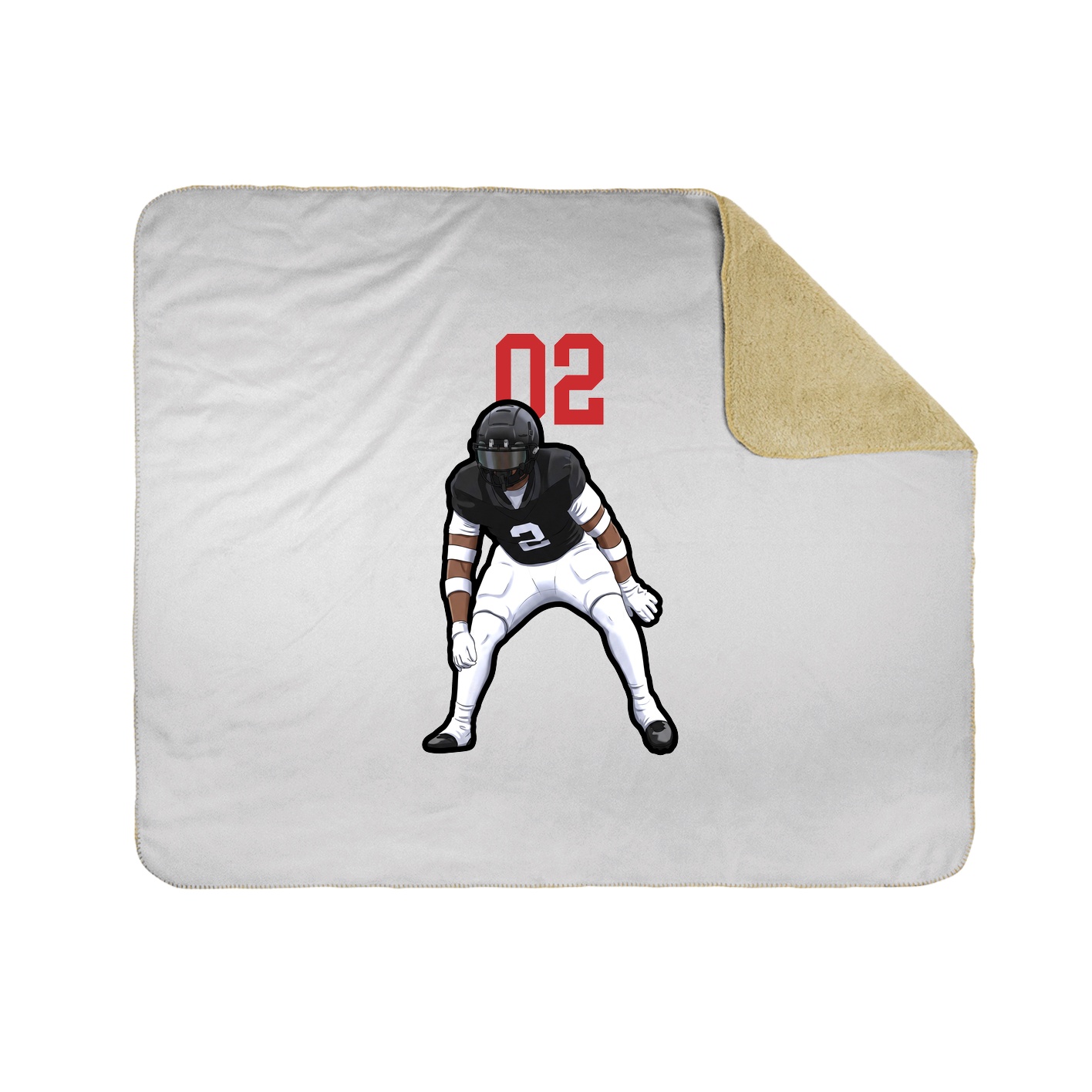 Throw Blanket — Number Top in White