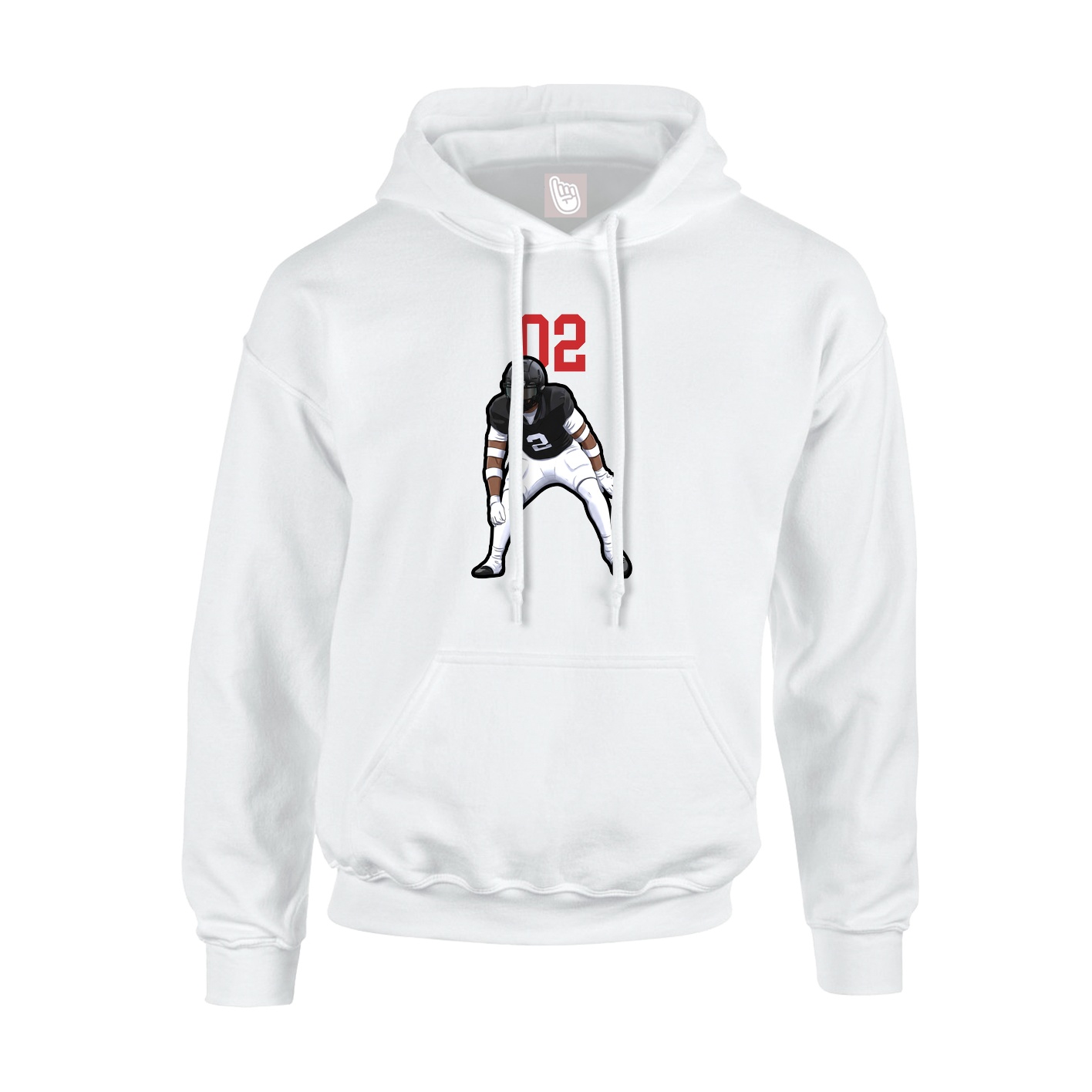 Hoodie — Number Top in White