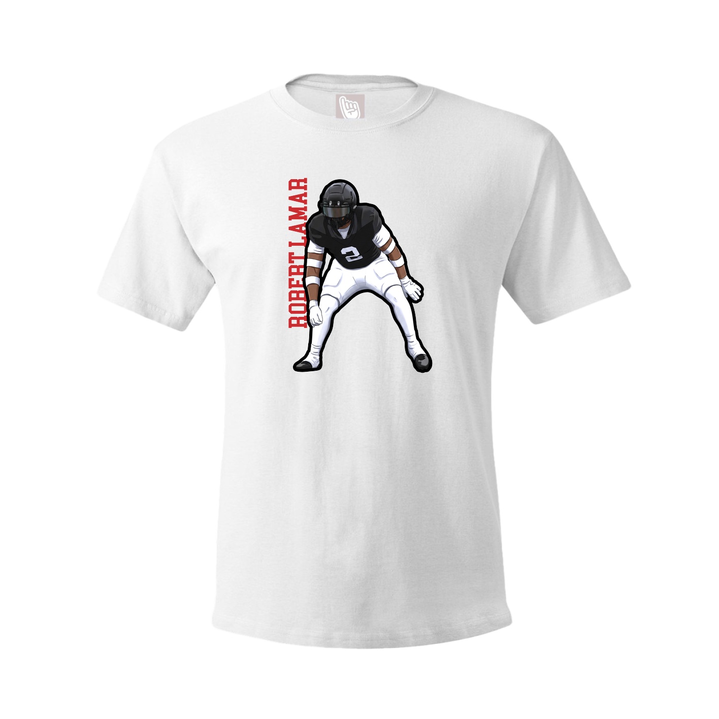 Tee — Name Vertical in White