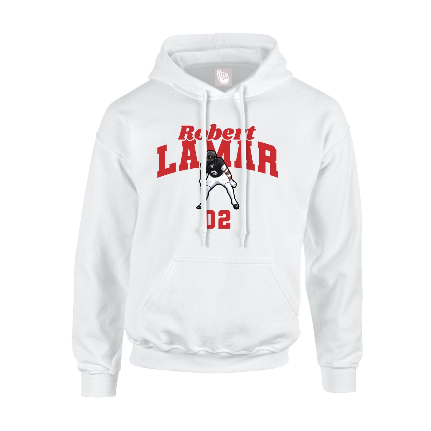 Hoodie — Signature Arch in White