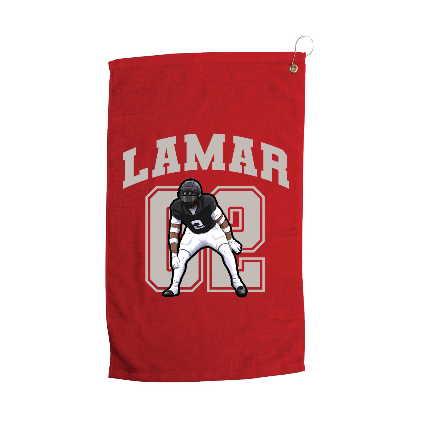 Golf Towel — Number in Red