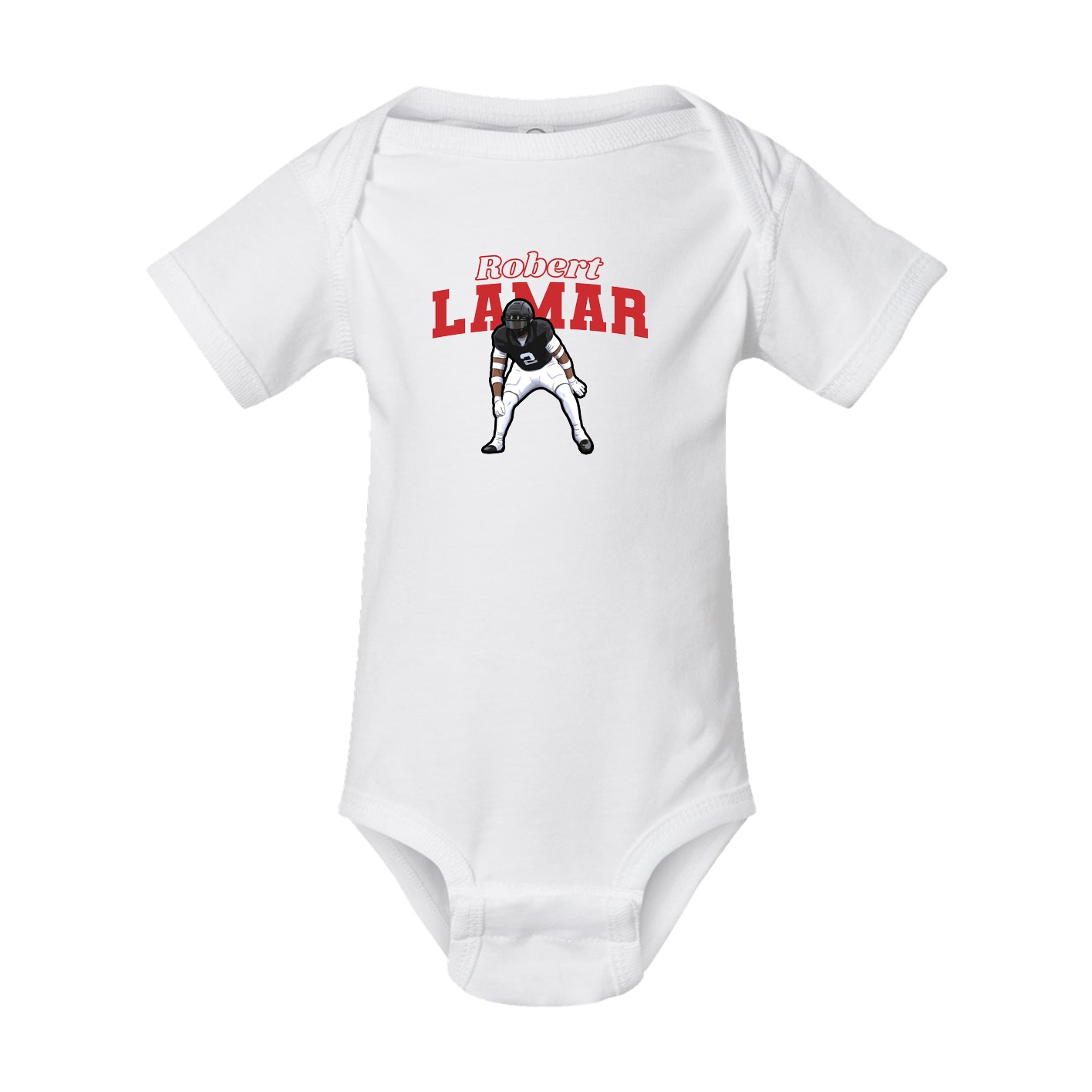 Baby Onesie — Name Arch in White