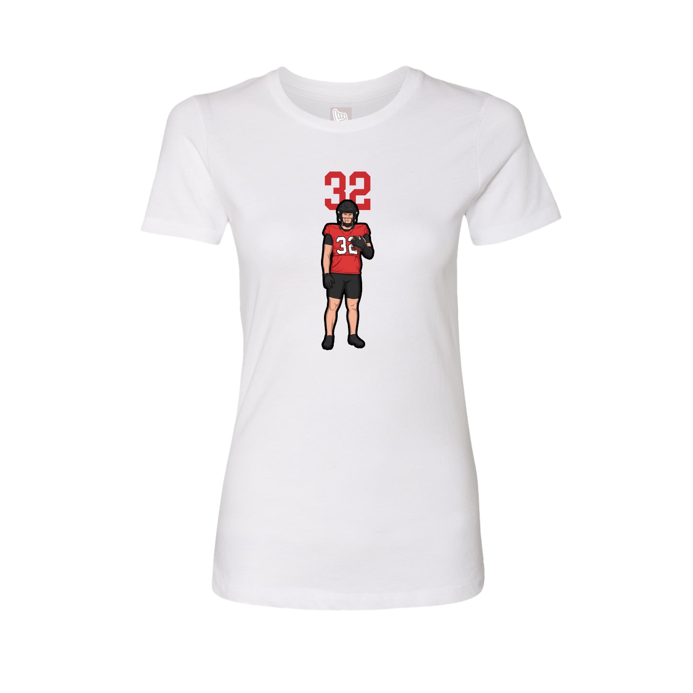 Fitted Women's Tee — Number Top in White