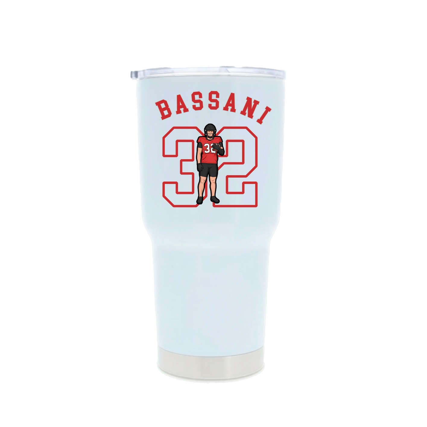 30oz Stainless Steel Tumbler — Shirsey Arch in White