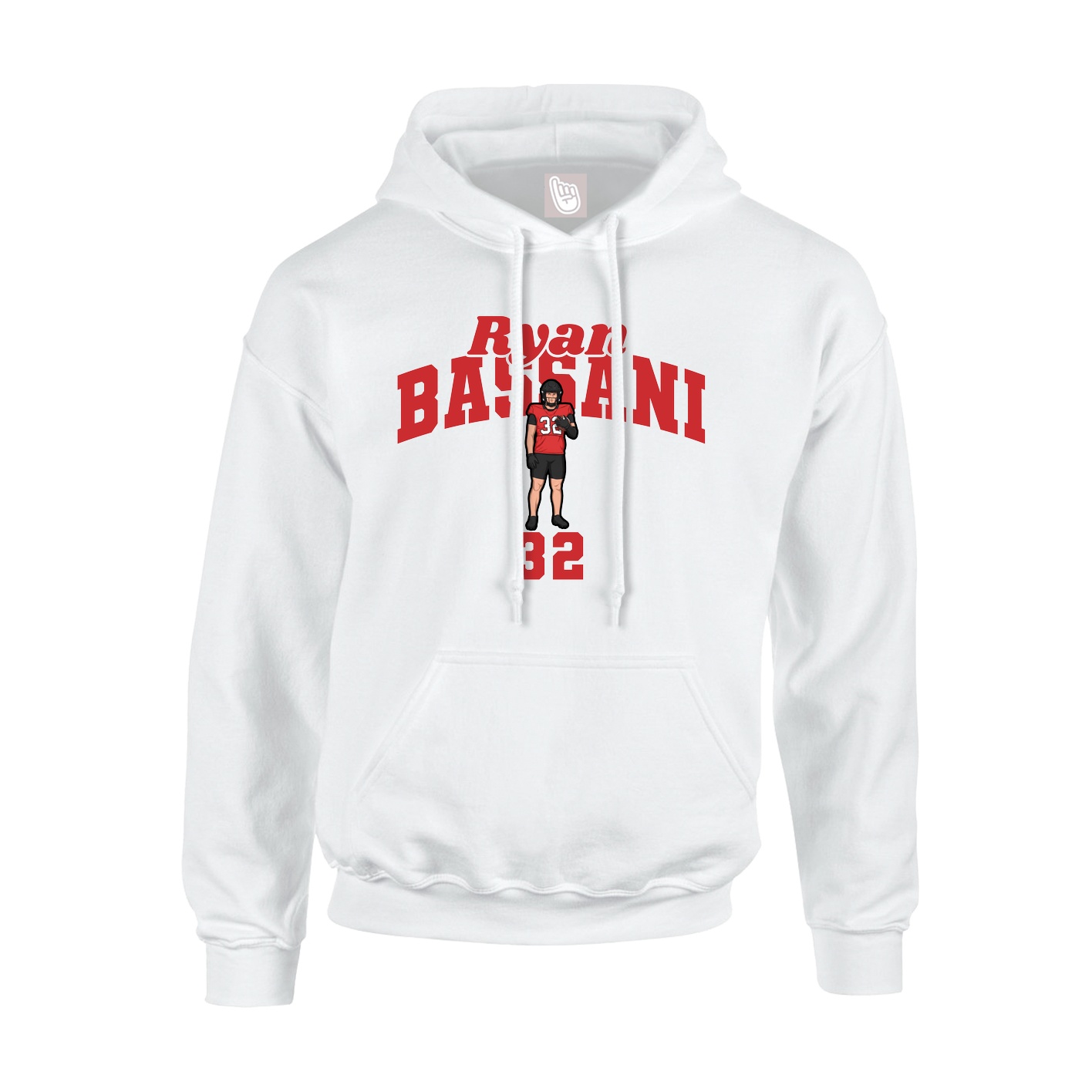 Hoodie — Signature Arch in White