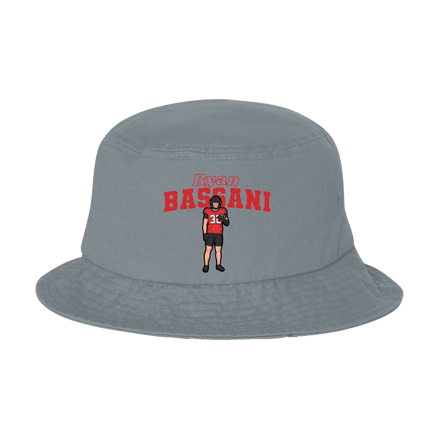 Bucket Cap — Name Arch in Grey