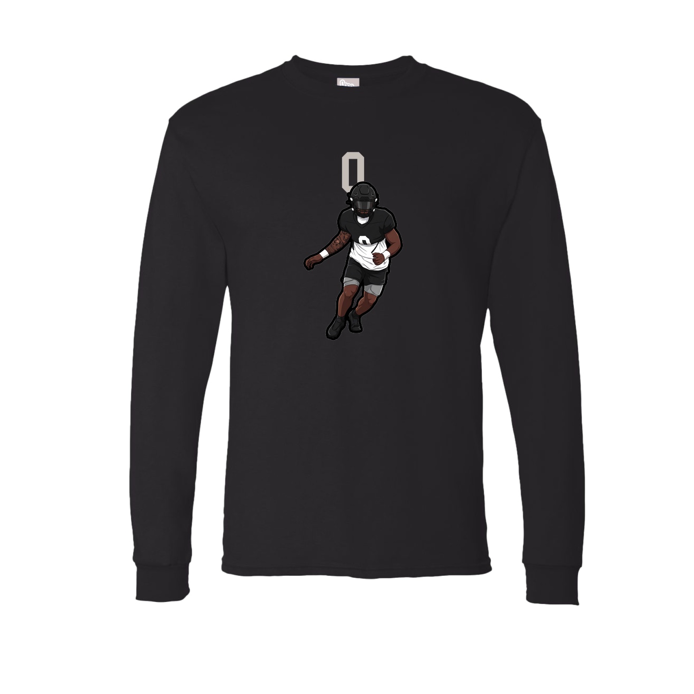 Long Sleeve Tee — Number Top in Black