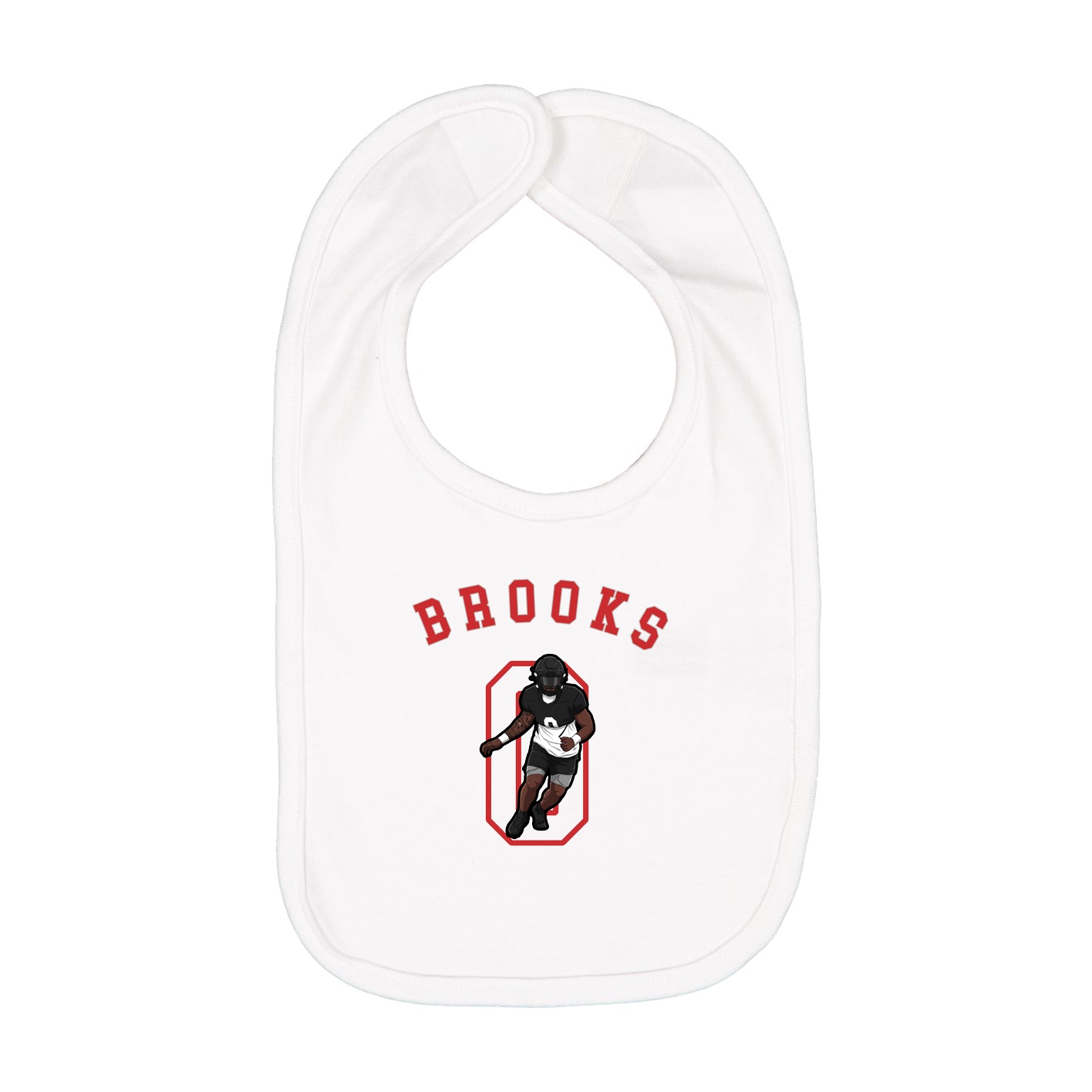 Infant Bib — Shirsey Arch in White