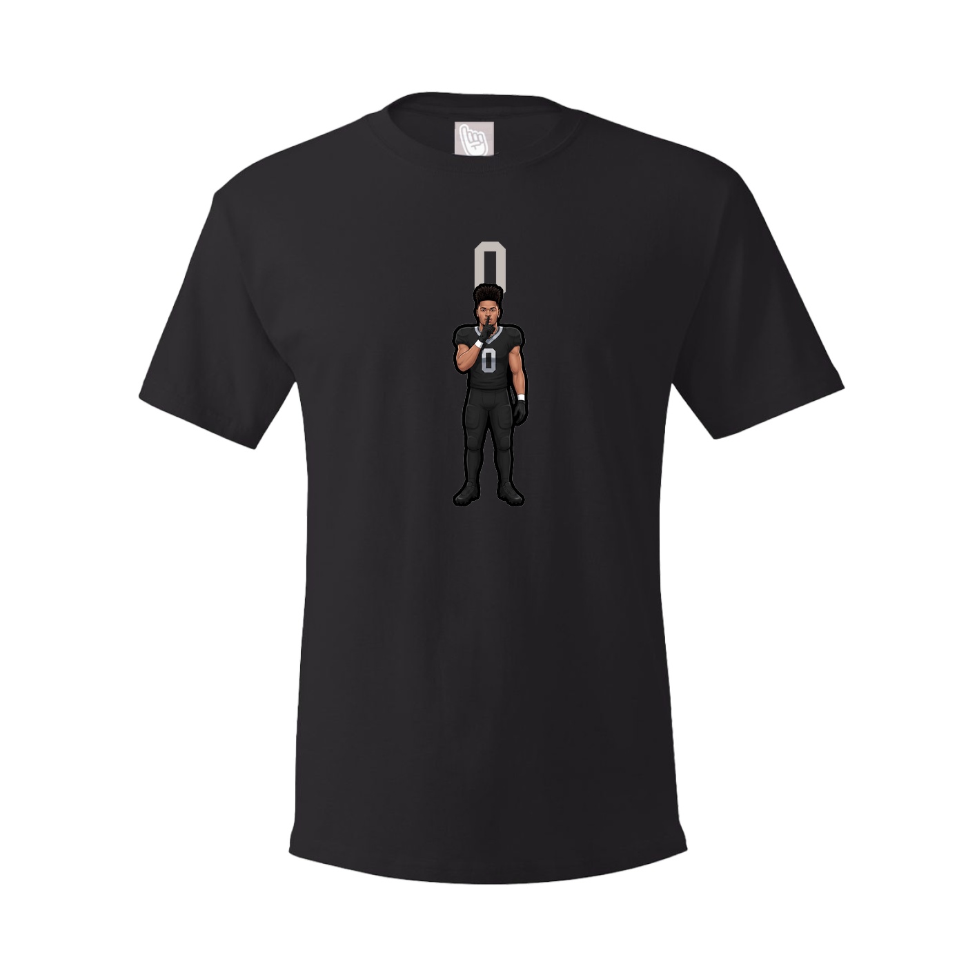 Youth Tee — Number Top in Black
