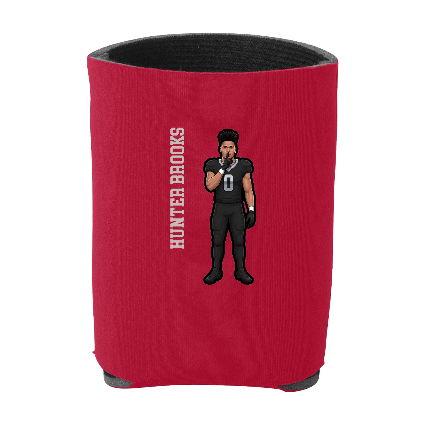 Can Holder — Name Vertical in Red