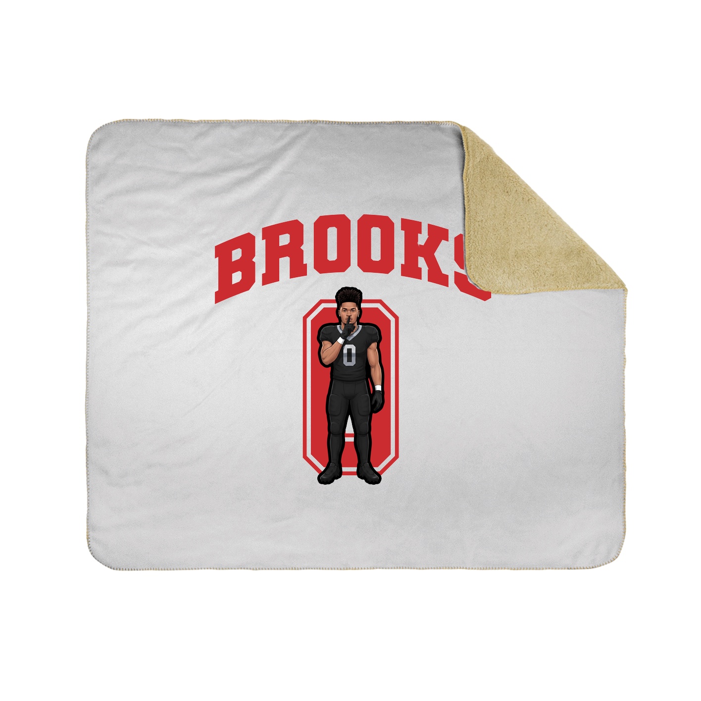 Throw Blanket — Number in White