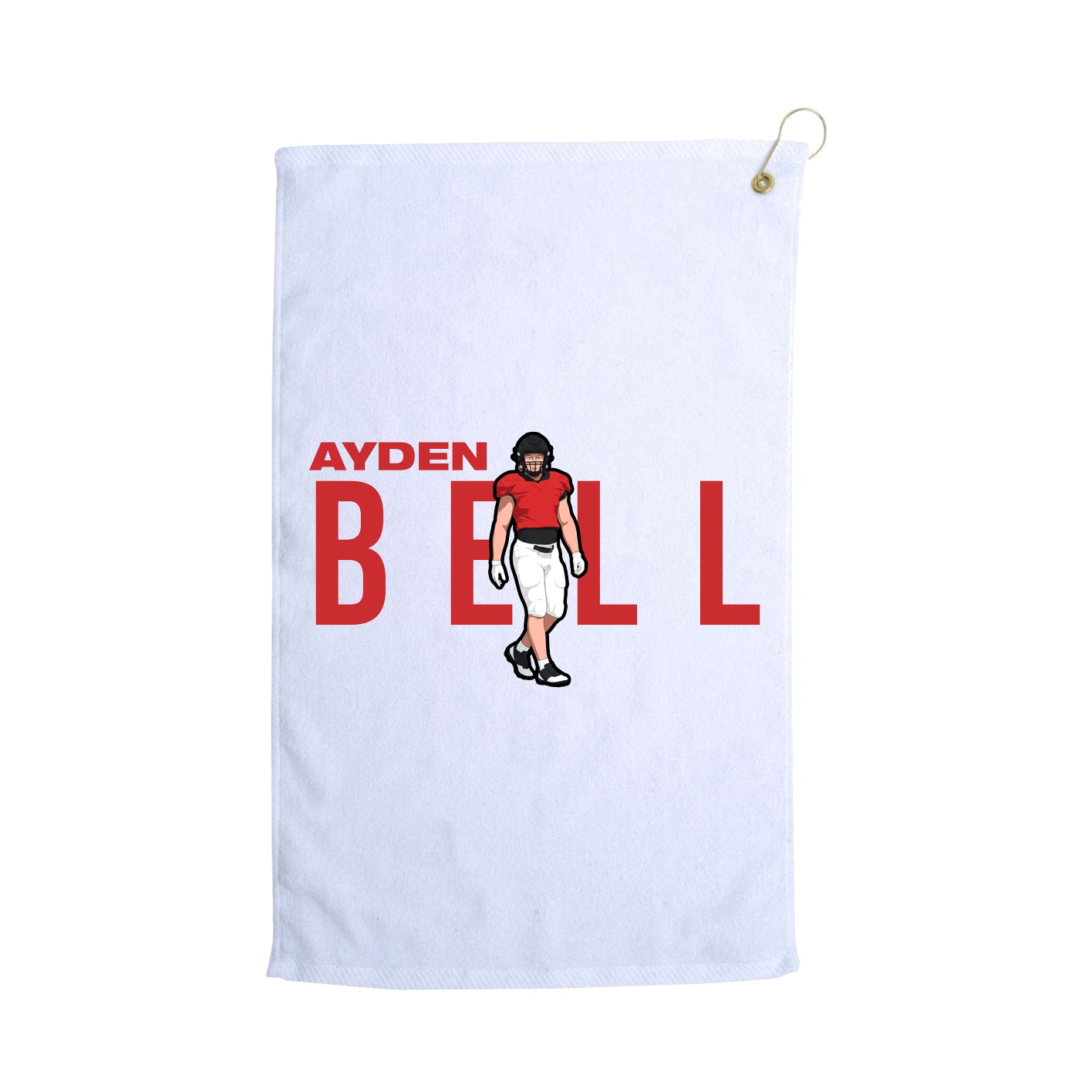 Golf Towel — Player Name in White
