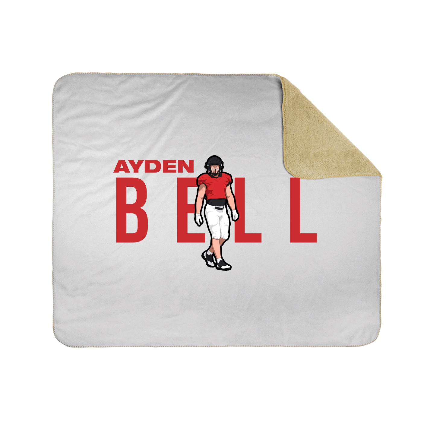Throw Blanket — Player Name in White