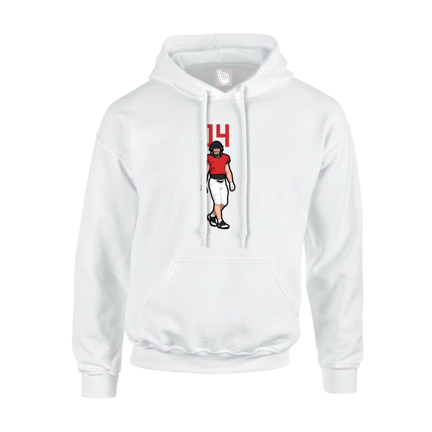 Hoodie — Number Top in White