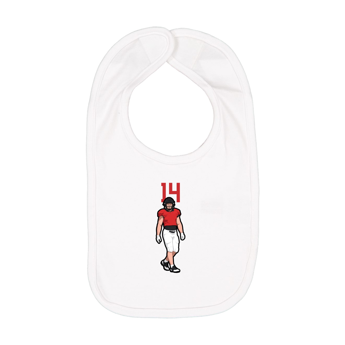 Infant Bib — Number Top in White