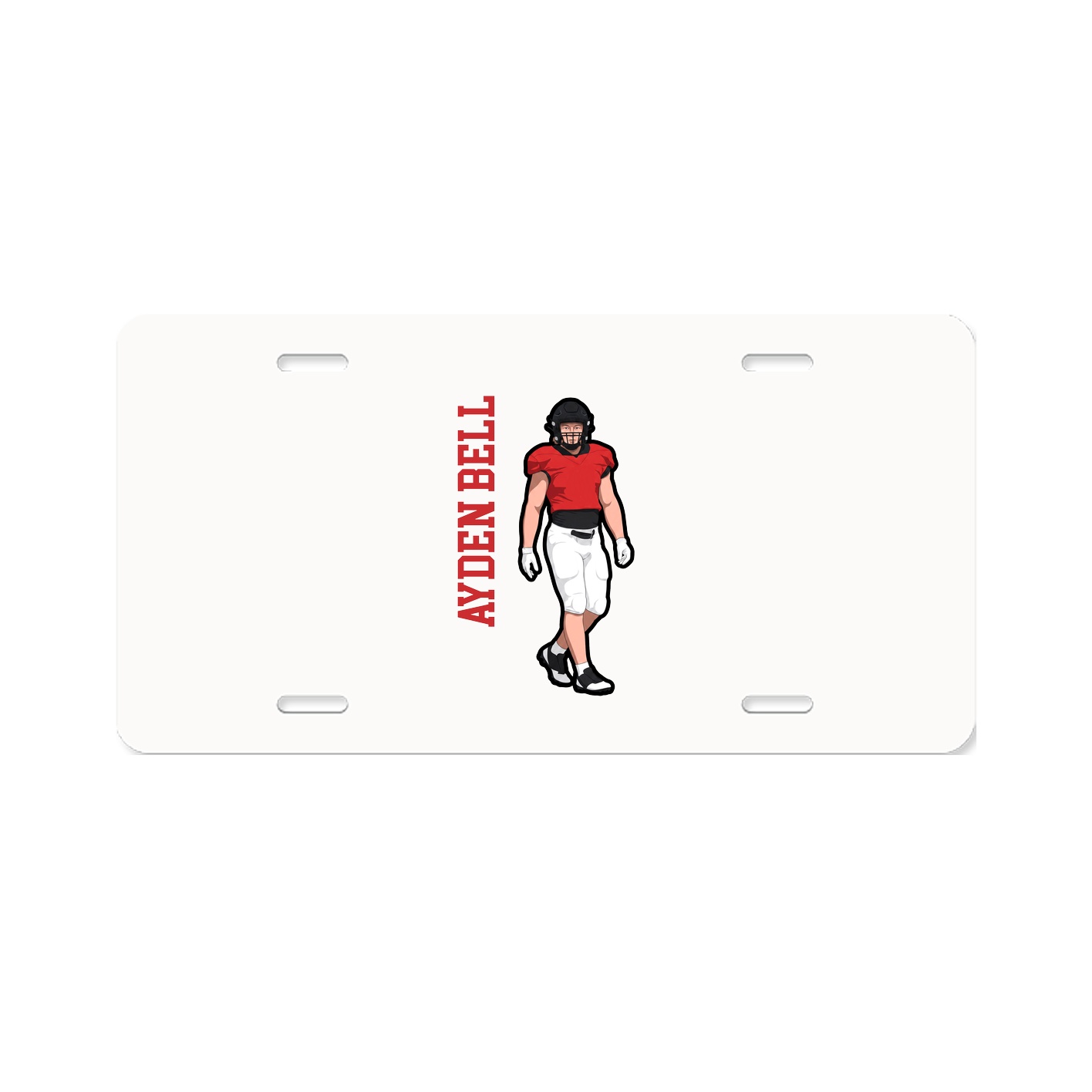 License Plate — Name Vertical in Classic