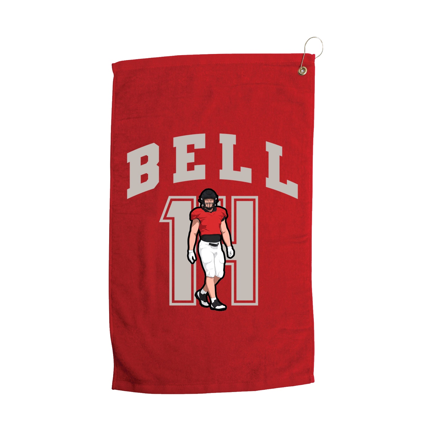 Golf Towel — Number in Red
