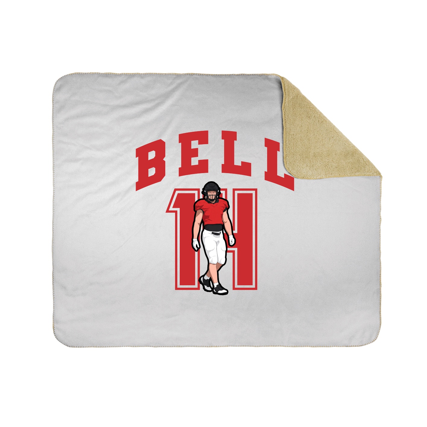 Throw Blanket — Number in White