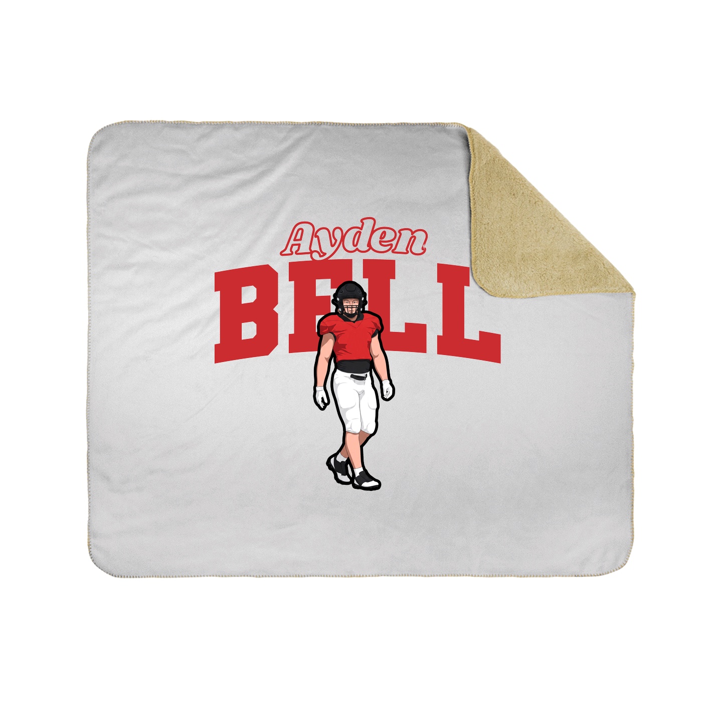 Throw Blanket — Name Arch in White