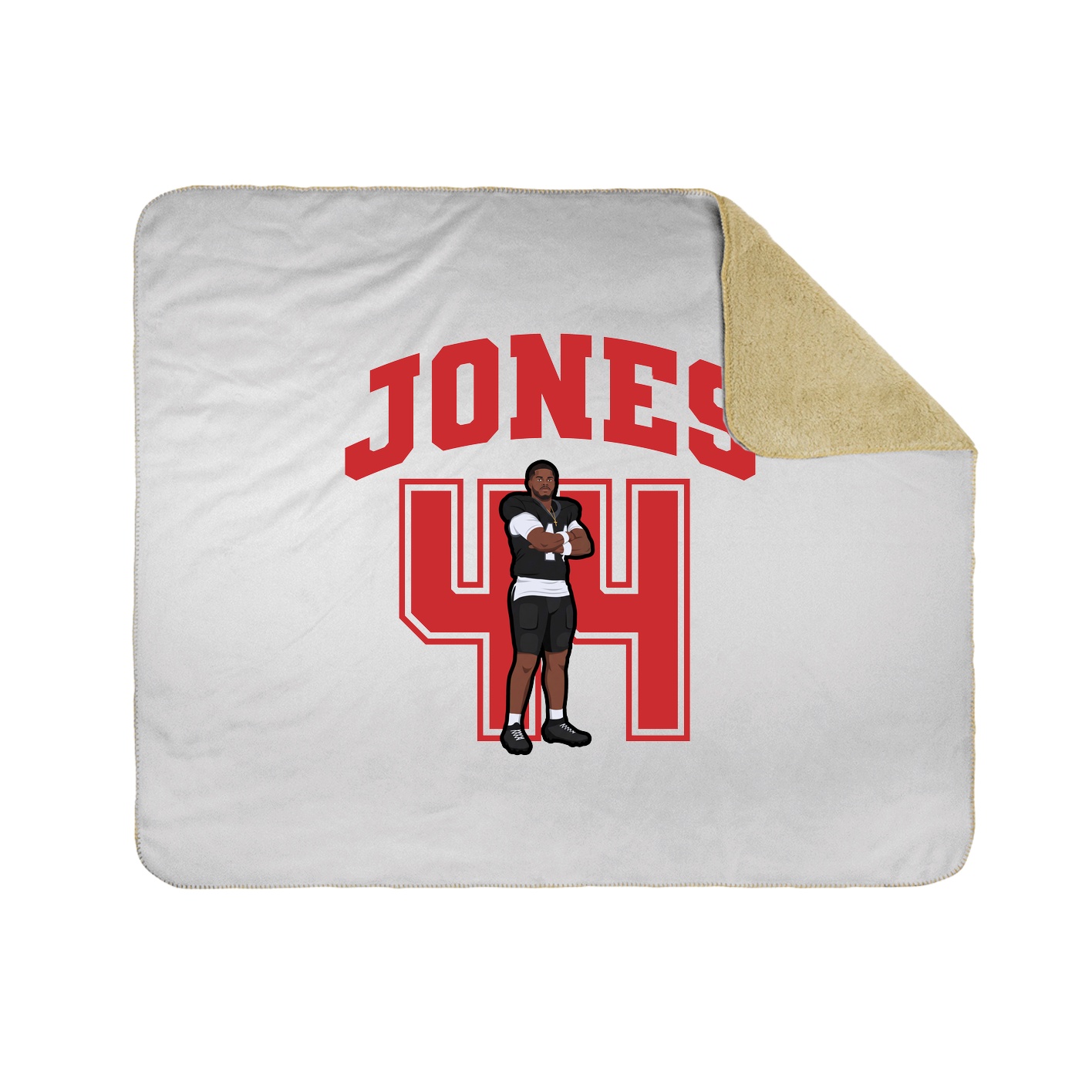 Throw Blanket — Number in White