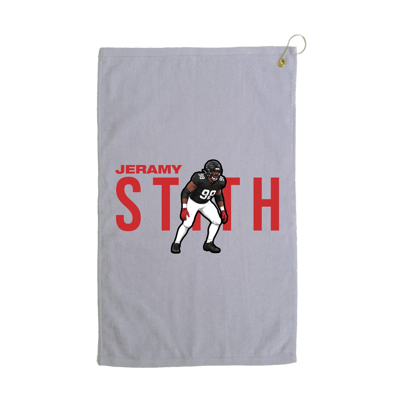 Golf Towel — Player Name in Grey