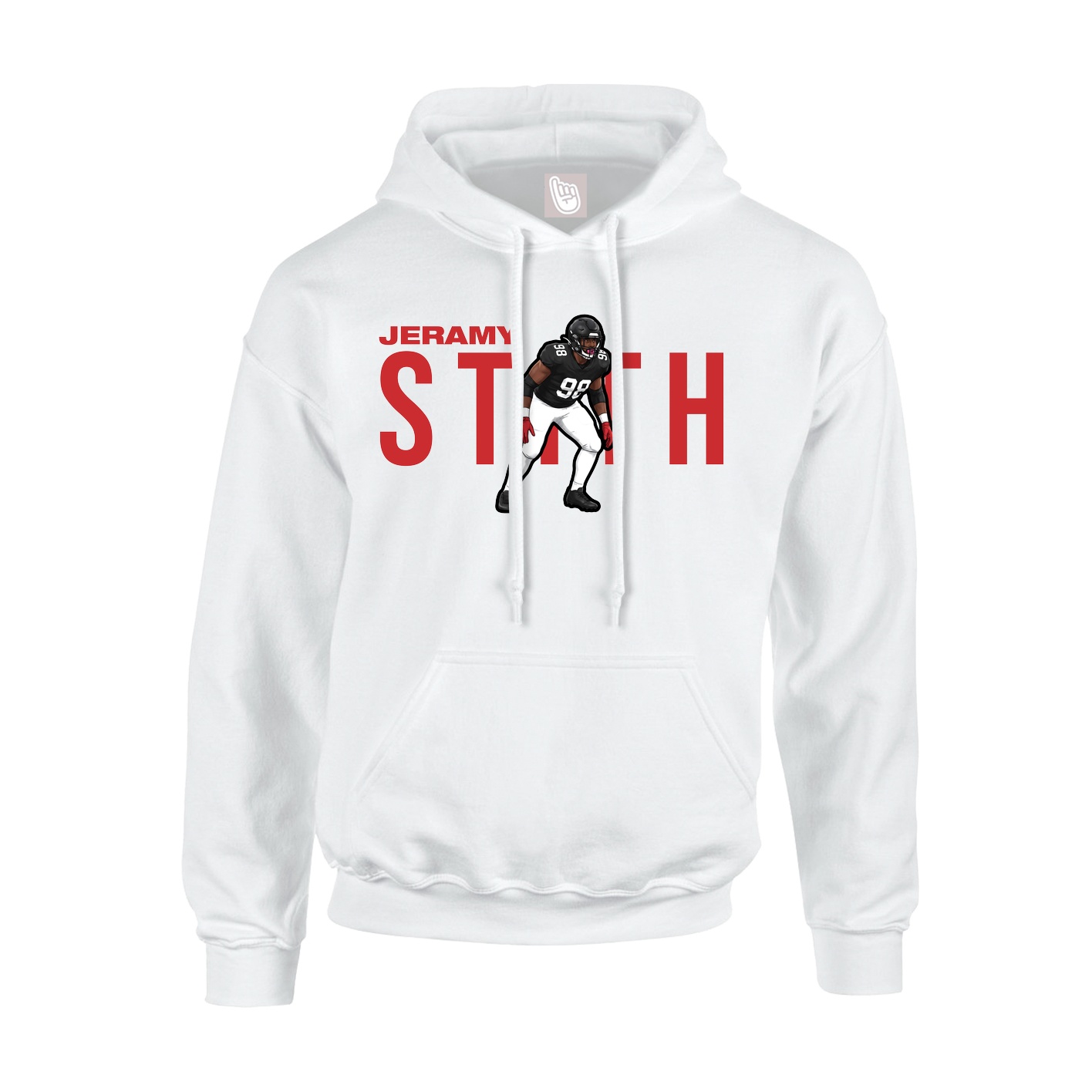 Youth Hoodie — Player Name in White