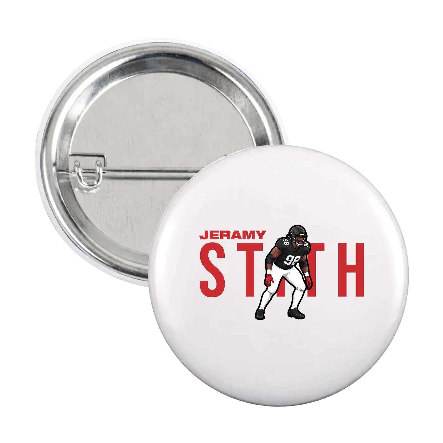 Game Day Button — Player Name in White