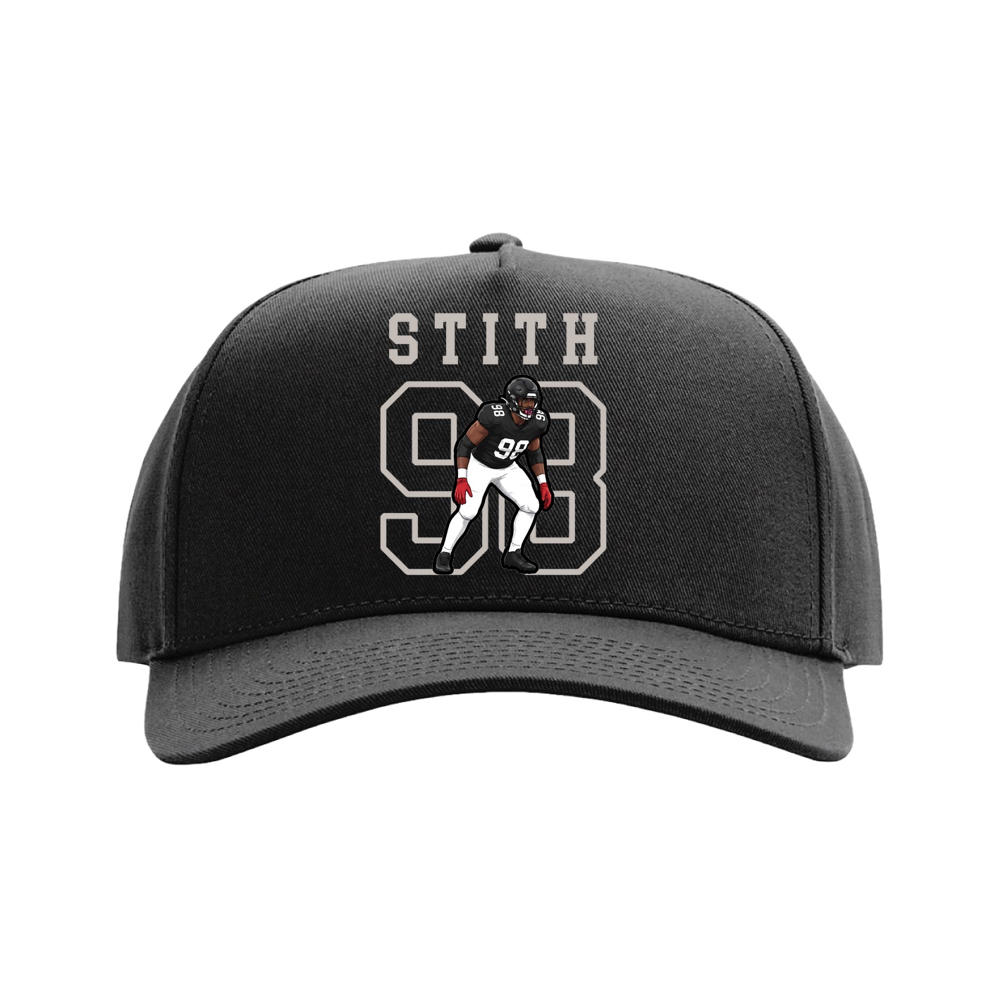 Full Fabric Five-Panel Champ Cap — Shirsey in Black