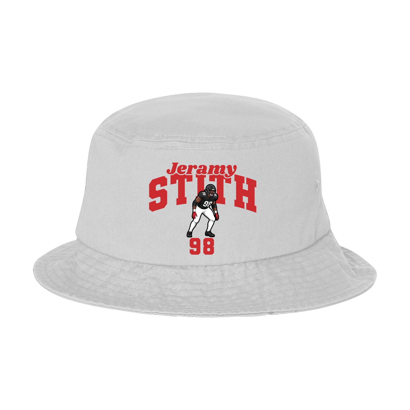 Bucket Cap — Signature Arch in White