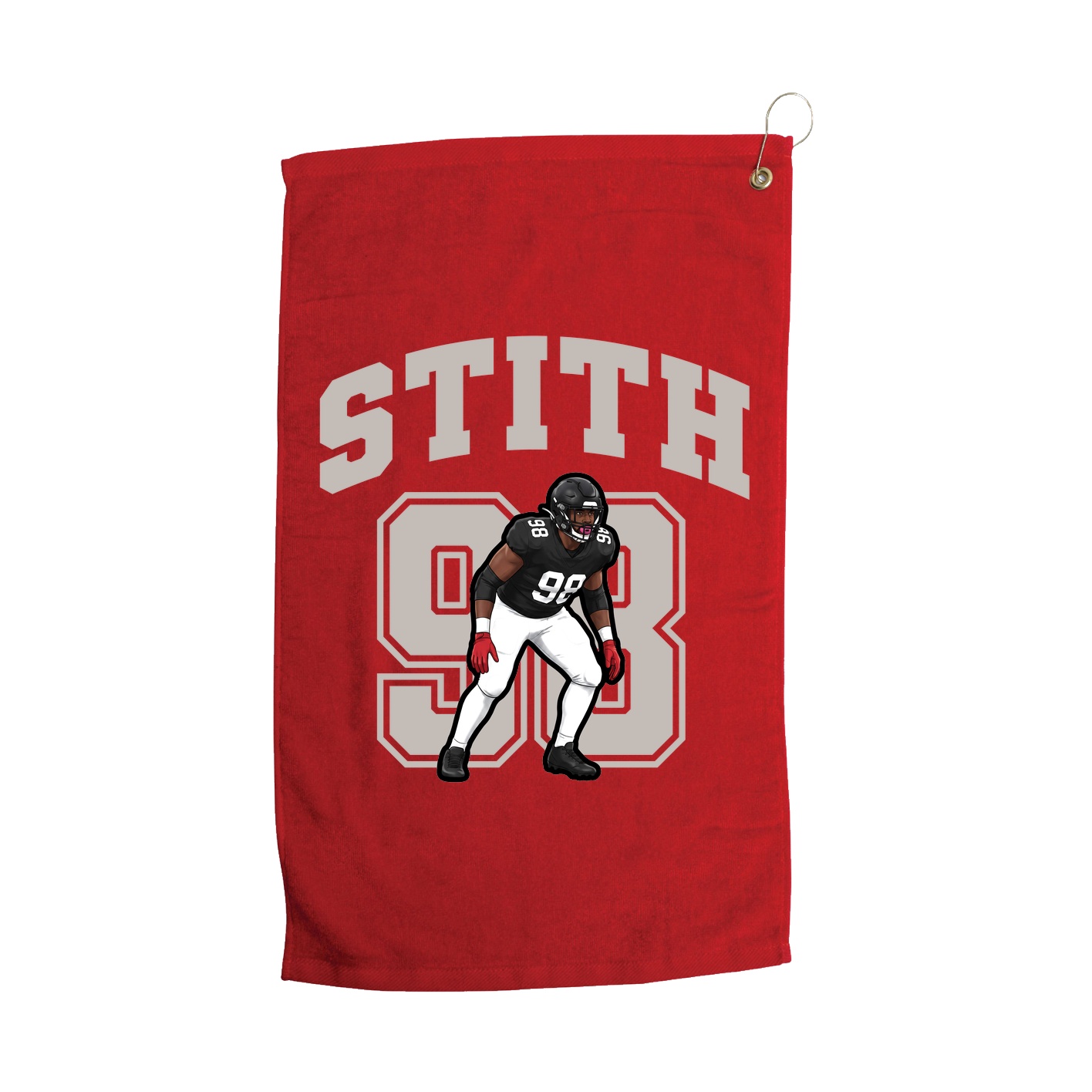 Golf Towel — Number in Red